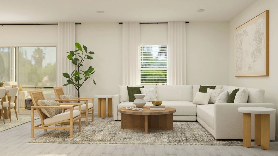 Representative furnished interior of a home built from the Elan II by Lennar in Trailhead Landing, Alachua (Image 4). Representative furnished interior of a home built from the Elan II by Lennar in Trailhead Landing, Alachua (Image 4).
