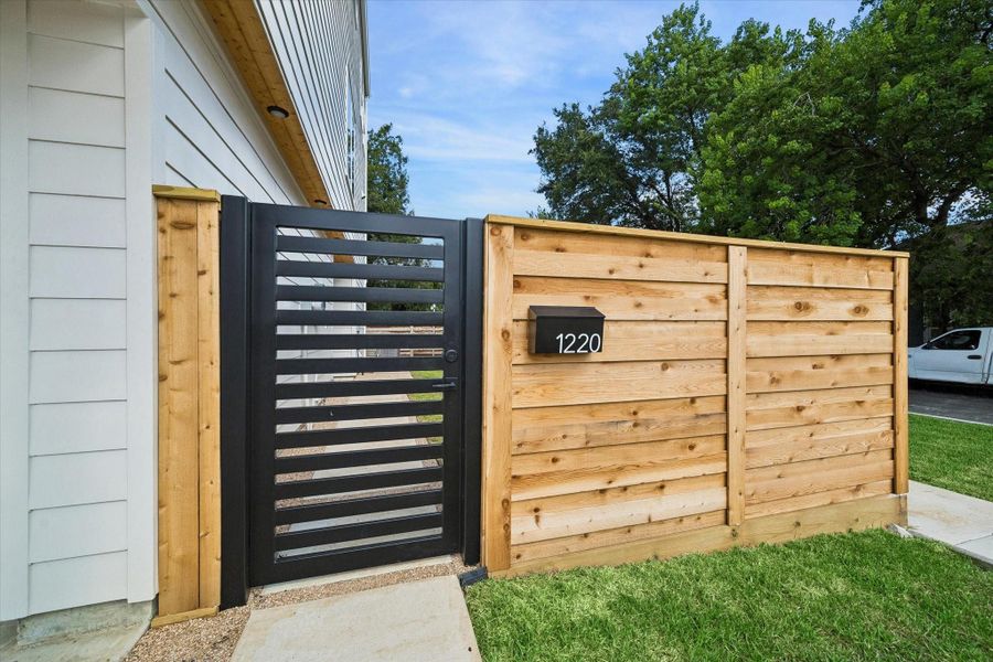 Exterior details and patio area of a home in , Houston (Image 3).