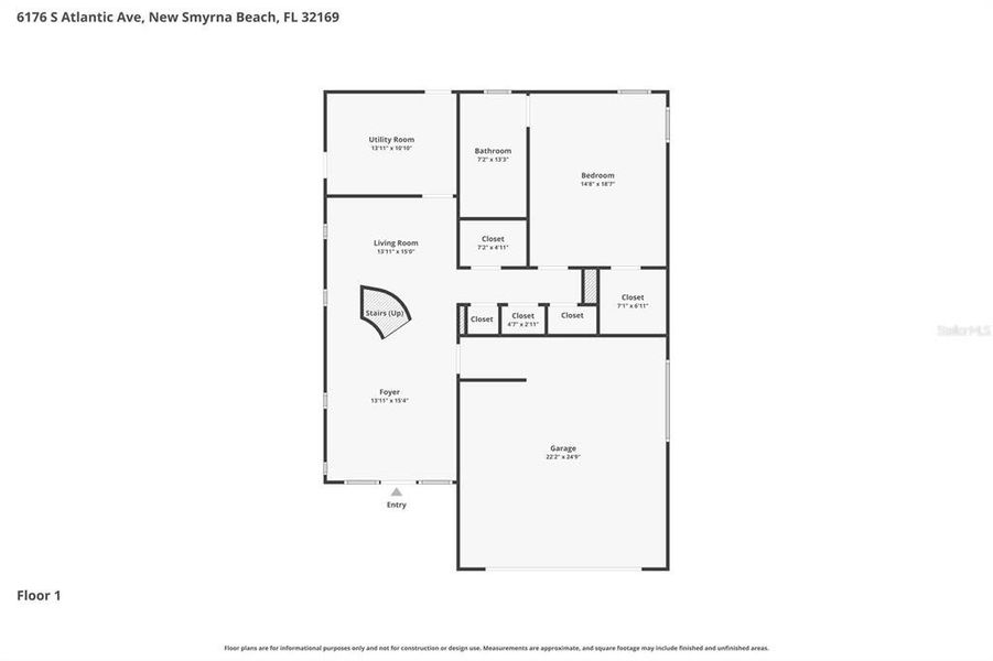 2D floor plan layout of this home in , New Smyrna Beach, FL (Image 8).