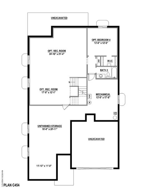 Plan C454 BASE BED
