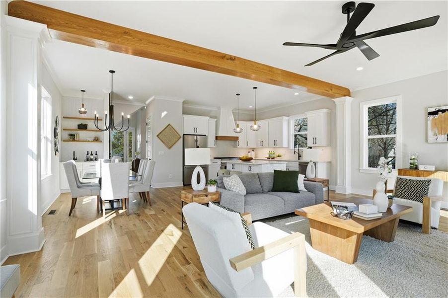 Furnished interior view inside a new home in , Atlanta (Image 14).