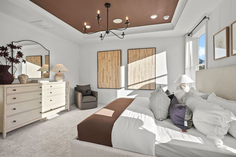 Representative furnished interior of a home built from the Compass by Del Webb in Del Webb Carolina Ridge, Midland (Image 47).