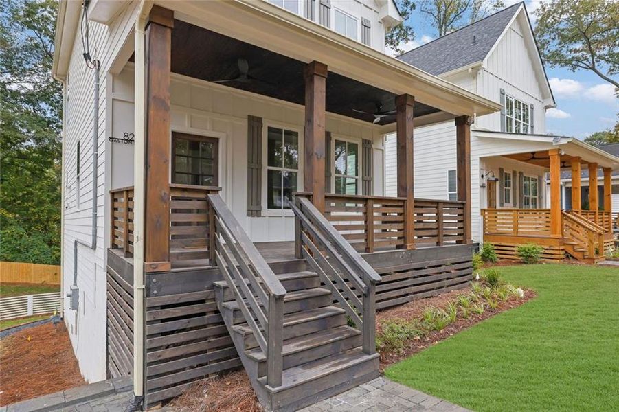 Exterior details and patio area of a home in , Atlanta (Image 33).