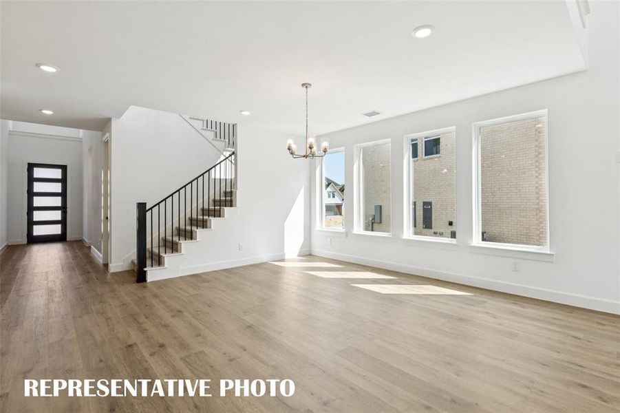 Whether it's lively dinner parties or cozy family meals, this dining room fits all occasions!  REPRESENTATIVE PHOTO