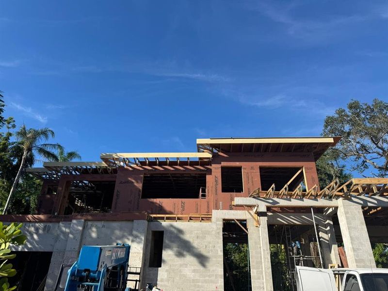 In-progress construction of a new home in , Sarasota, FL (Image 5).