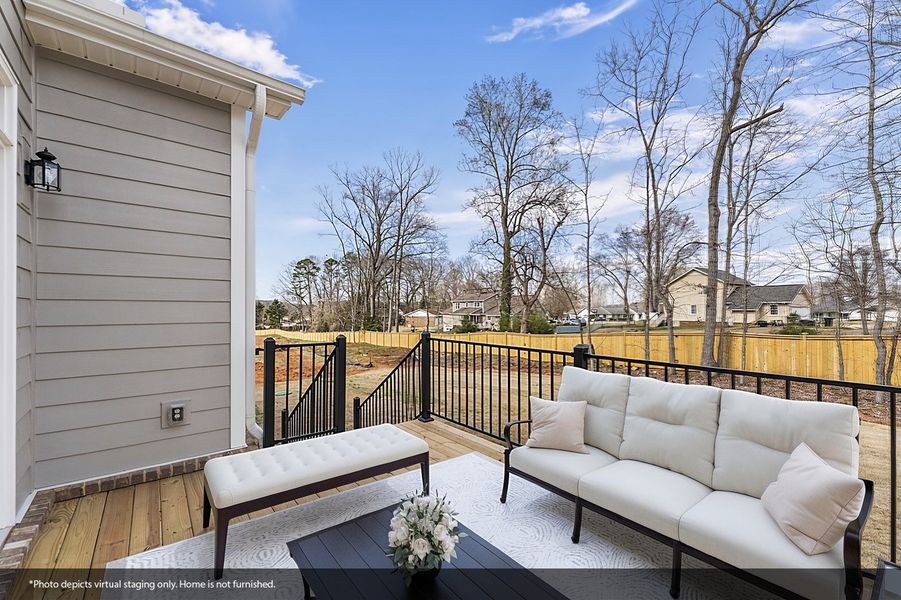 Exterior details and patio area of a home in Suter Estates, Easley (Image 3).
