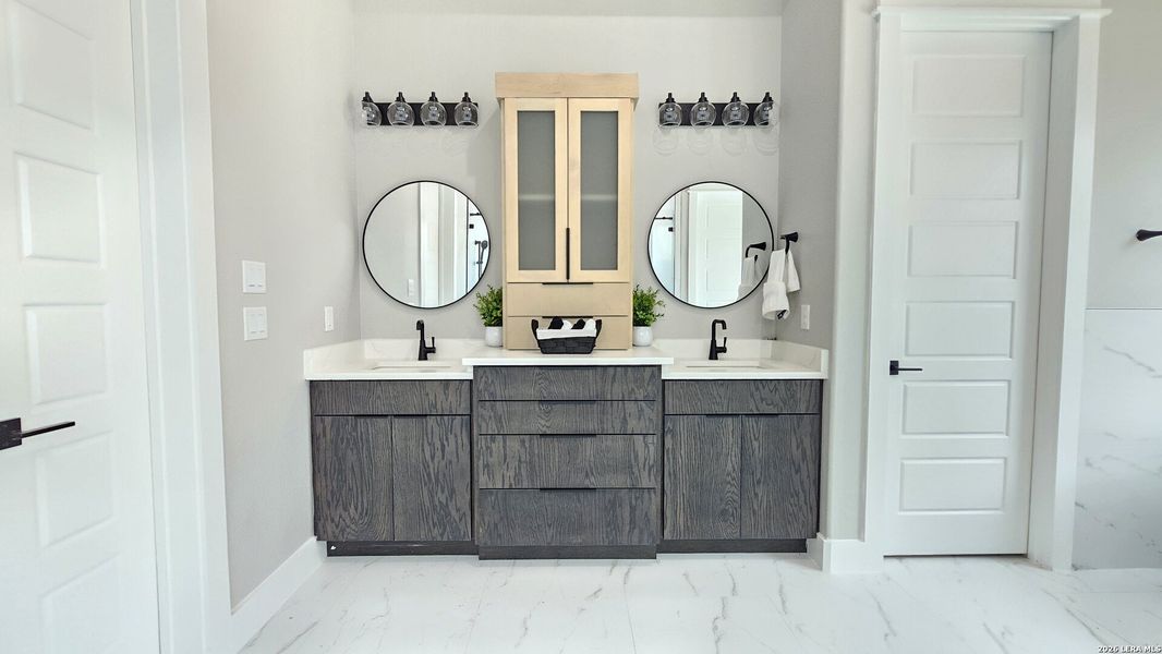 Furnished interior view inside a new home in , Adkins (Image 16).