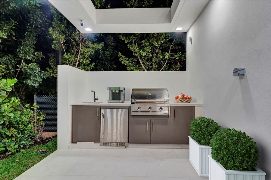 Exterior details and patio area of a home in , Miami (Image 35). Exterior details and patio area of a home in , Miami (Image 35).
