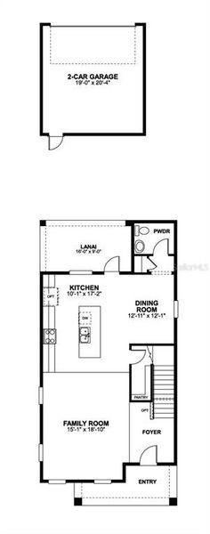 2D floor plan layout of this home in Weslyn Park, St. Cloud, FL (Image 3).