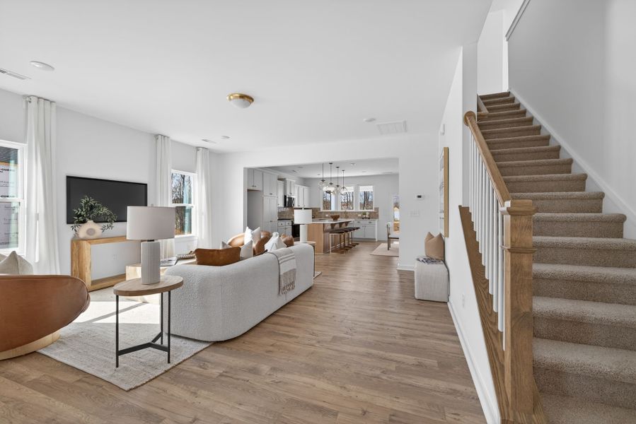 Furnished interior view inside a new home in Copper Ridge at Flowers Plantation, Clayton (Image 11).