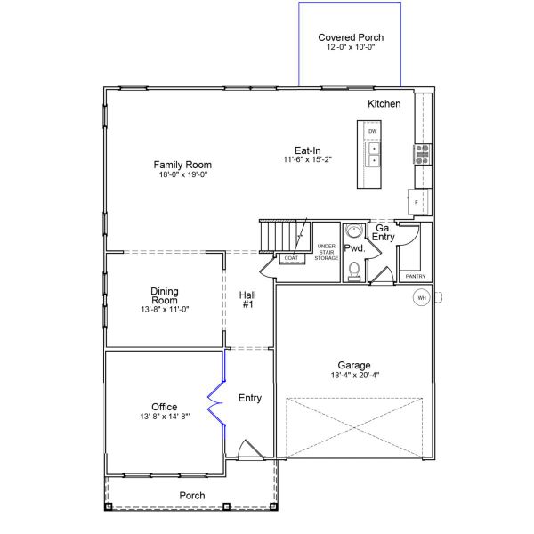 2D floor plan layout of this home in Dove Hollow, Chesnee, SC (Image 2).