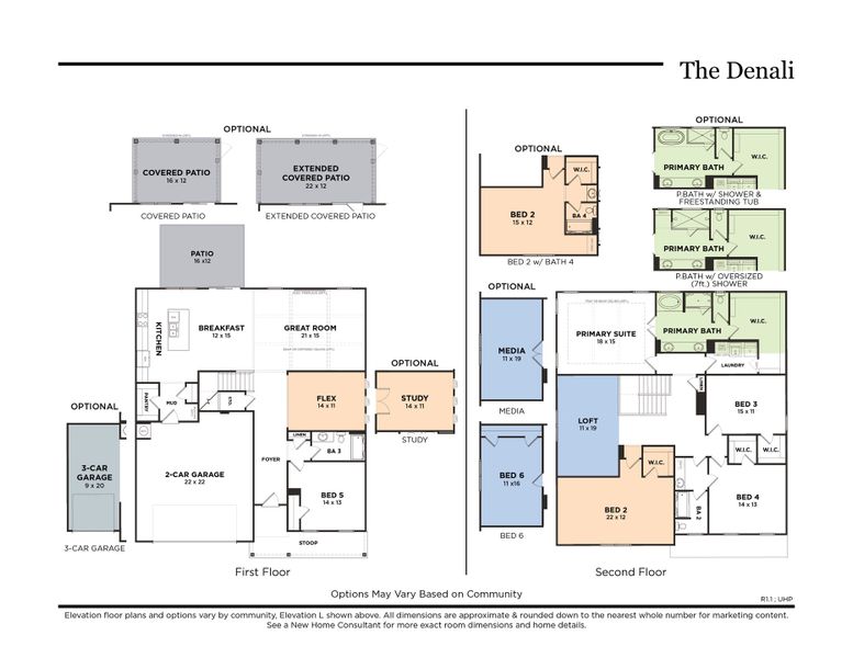 The Denali with Opt. 3-Car Garage (R2.1) The Denali with Opt. 3-Car Garage (R2.1)
