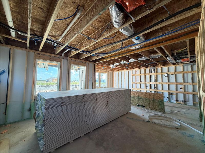 In-progress construction of a new home in The Trails at Carmel, Pflugerville, TX (Image 9). In-progress construction of a new home in The Trails at Carmel, Pflugerville, TX (Image 9).