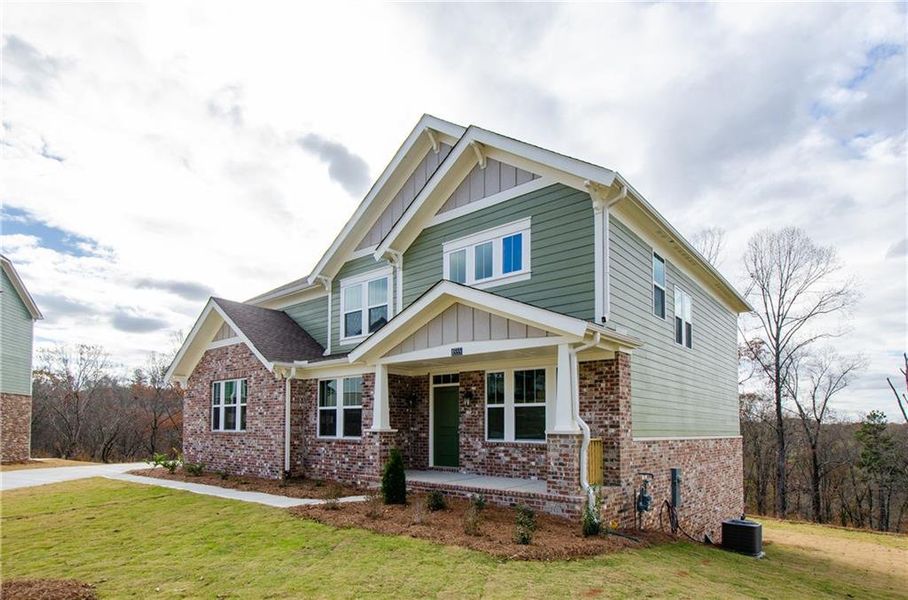 Front exterior of a new home in , Ball Ground, GA, highlighting curb appeal (Image 27).