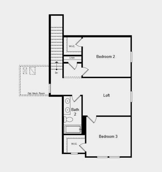2D floor plan layout of this home in Windance Lake, Loganville, GA (Image 5).