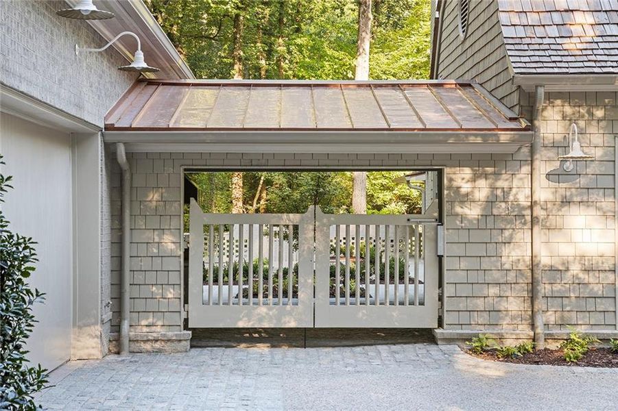 Exterior details and patio area of a home in , Atlanta (Image 32).