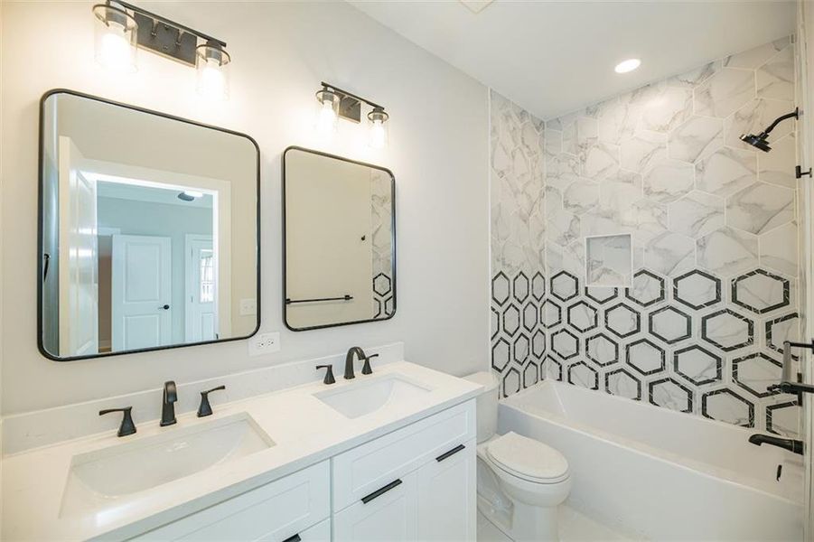 Furnished interior view inside a new home in , Atlanta (Image 10).