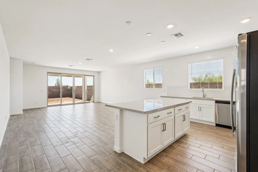 Kitchen and great room Kitchen and great room