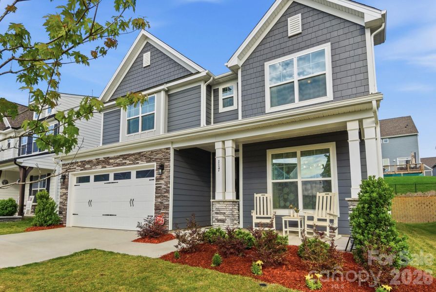 Front exterior of a new home in Summerlin, Mooresville, NC, highlighting curb appeal (Image 24).