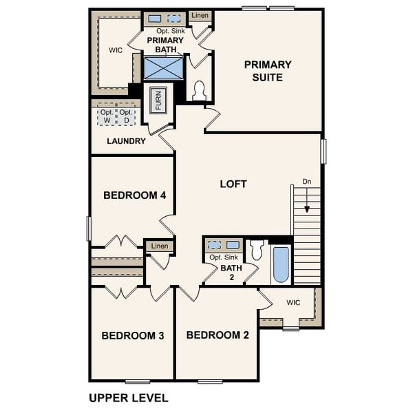 2D floor plan layout of this home in Lakes at Black Oak, Magnolia, TX (Image 3).