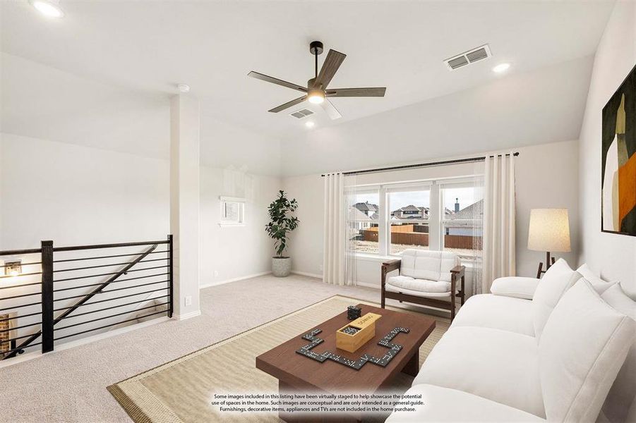 Furnished interior view inside a new home in Hayes Crossing, Midlothian (Image 9).