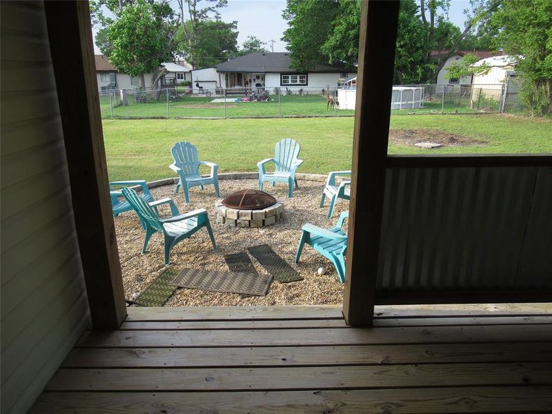 Backyard from Covered Porch