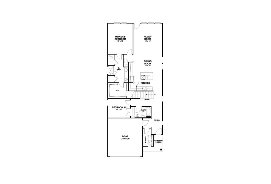 2D floor plan layout of this home in Heritage, Dripping Springs, TX (Image 4).