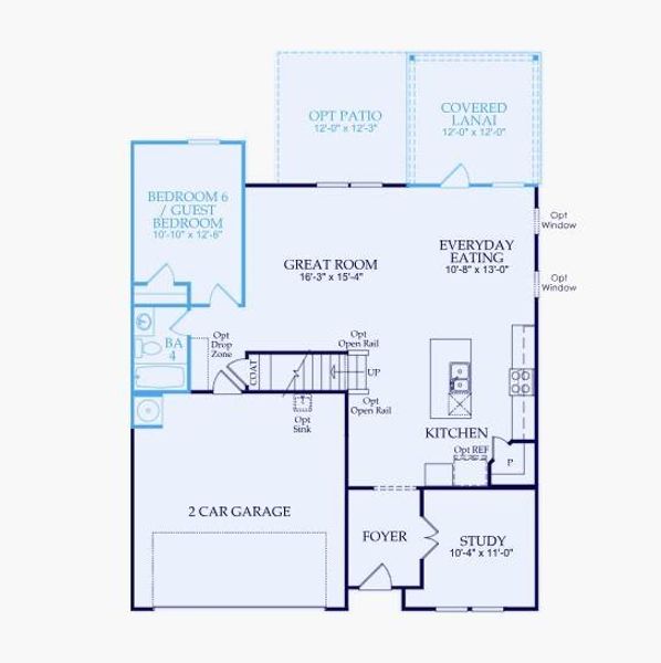 2D floor plan layout of this home in Briar Creek, Atlanta, GA (Image 3).