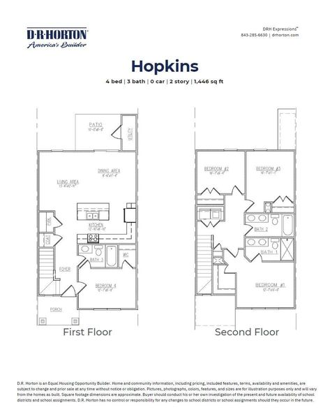2D floor plan layout of this home in Garbon Fields, Summerville, SC (Image 3).