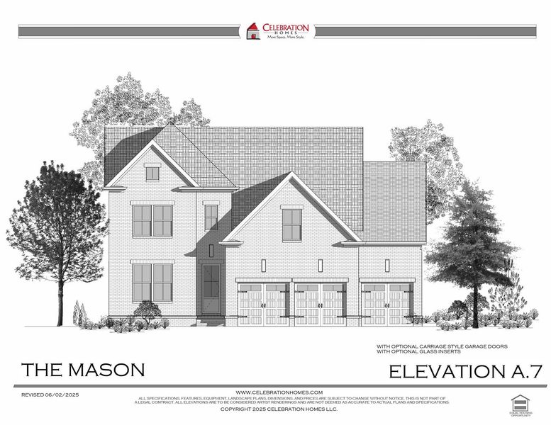 Representative rendering of the exterior for the Mason by Celebration Homes (Image 5).