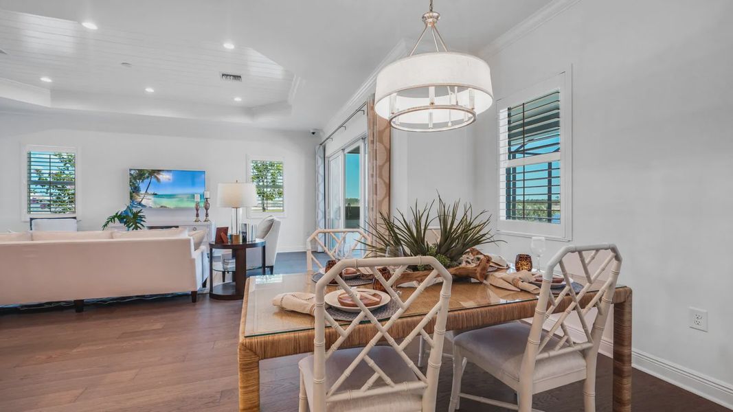 Representative furnished interior of a home built from the Bright Meadow 2 by Neal Communities in SkySail, Naples (Image 28).