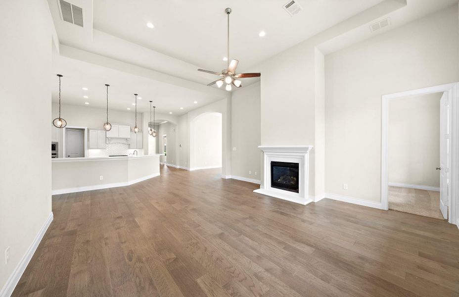 Spacious, unfurnished interior of a new home in The Woodlands Hills 65′, Willis (Image 22).
