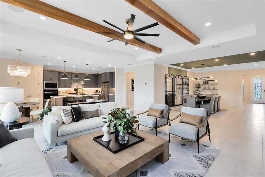 Furnished interior view inside a new home in Foothills Preserve, Mount Dora (Image 10).