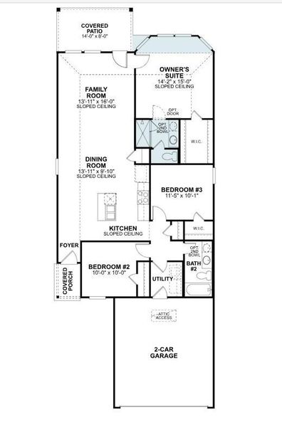 2D floor plan layout of this home in Ambrose, La Marque, TX (Image 4).