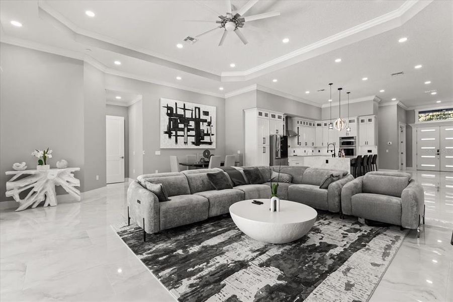 Furnished interior view inside a new home in , Clermont (Image 60). Furnished interior view inside a new home in , Clermont (Image 60).