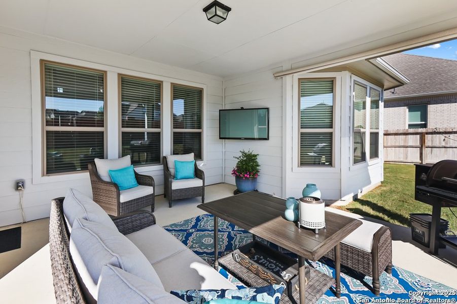 Exterior details and patio area of a home in Buffalo Crossing, Cibolo (Image 4). Exterior details and patio area of a home in Buffalo Crossing, Cibolo (Image 4).
