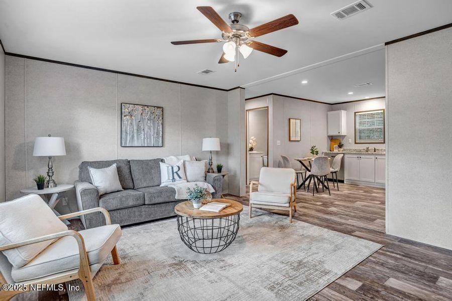 Furnished interior view inside a new home in , Jacksonville (Image 8). Furnished interior view inside a new home in , Jacksonville (Image 8).