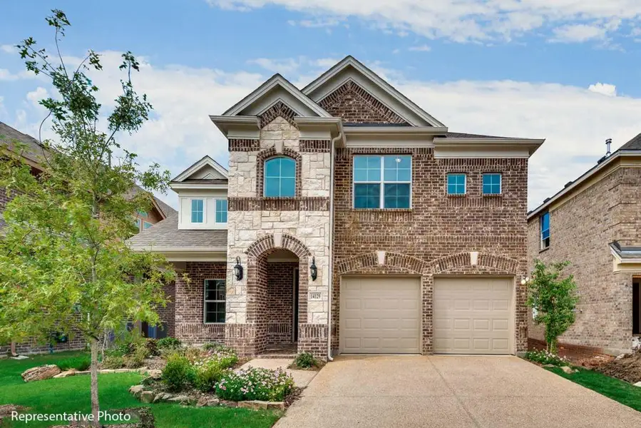 Representative exterior photo of a completed home built from the Alexandria II by Grand Homes in Grand Oaks, Celina, TX (Image 20).