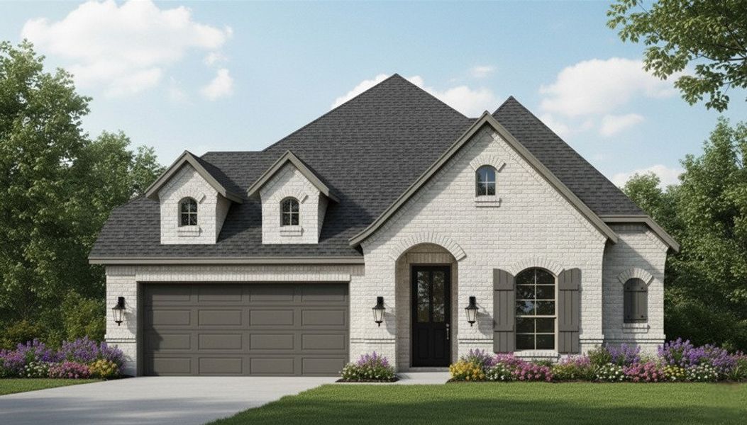 Representative exterior photo of a completed home built from the Augusta by John Houston Homes in BridgeWater - Phase 1, Midlothian, TX (Image 4).
