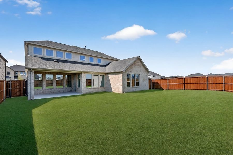 Exterior details and patio area of a home in Cross Creek Meadows, Celina (Image 22).