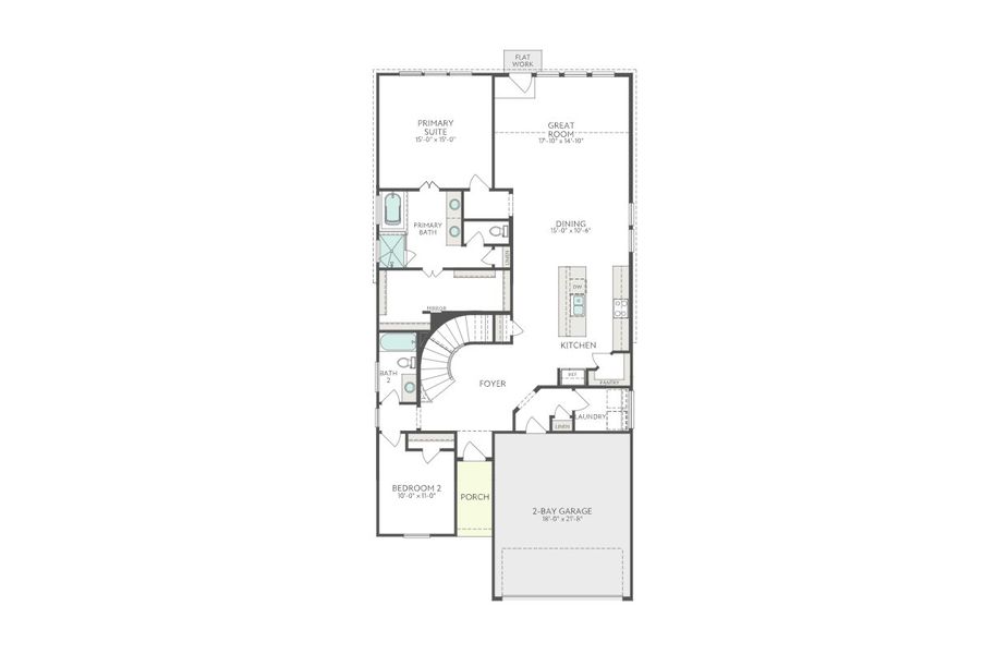 2D floor plan layout for the Longspur by Tri Pointe Homes in Oakhill Reserve, Tomball, TX (Image 5).