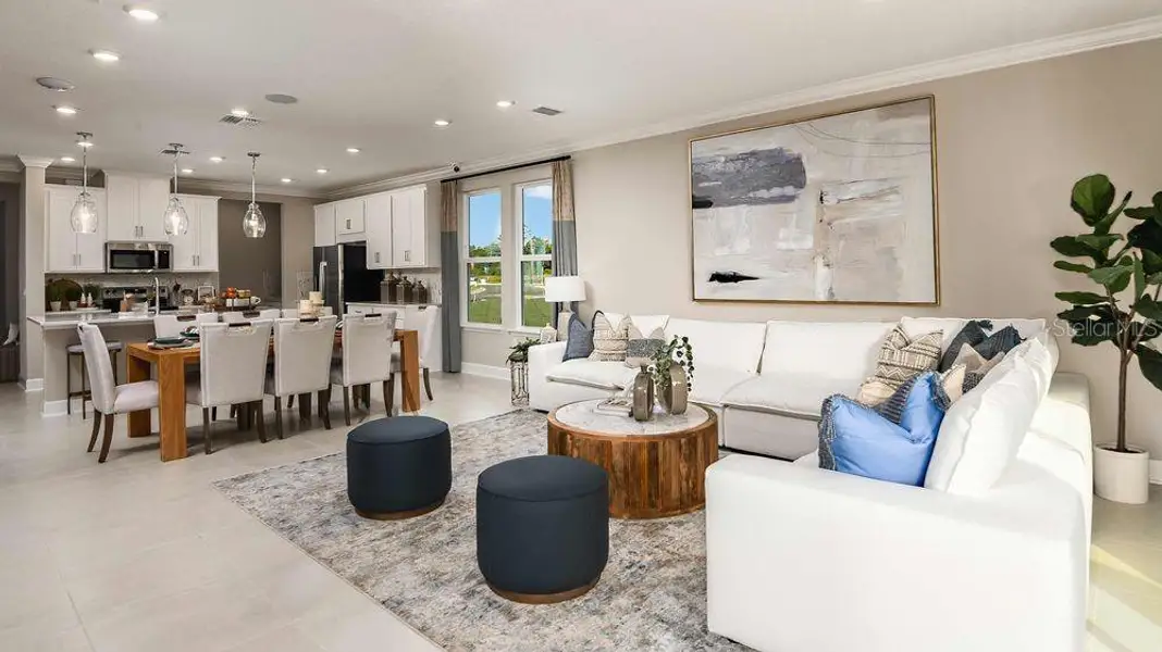 Furnished interior view inside a new home in Colbert Landings, Palm Coast (Image 8). Furnished interior view inside a new home in Colbert Landings, Palm Coast (Image 8).
