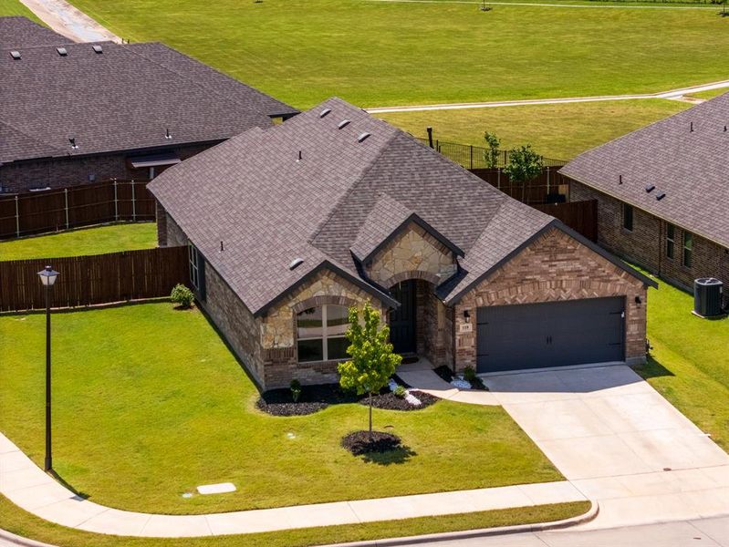 View from above of property
