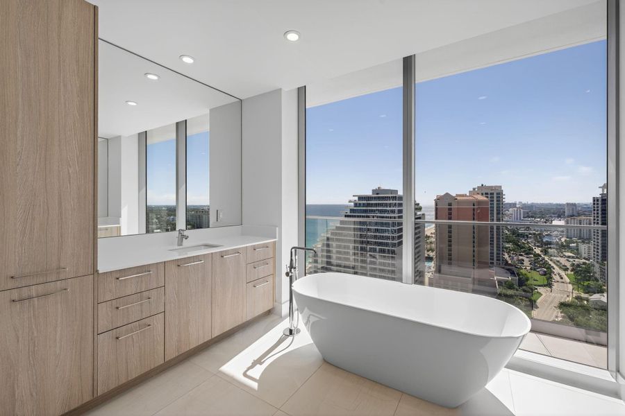 Furnished interior view inside a new home in , Fort Lauderdale (Image 7).