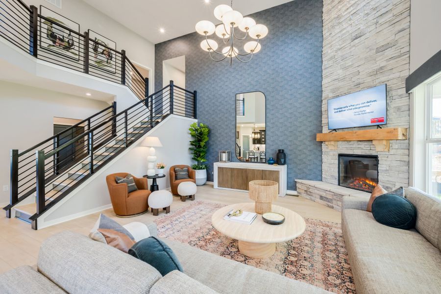 Representative furnished interior of a home built from the Blair by Fischer Homes in Twin Lakes, Hoschton (Image 39).