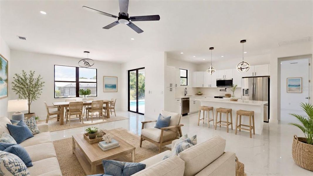 Furnished interior view inside a new home in , Punta Gorda (Image 7).
