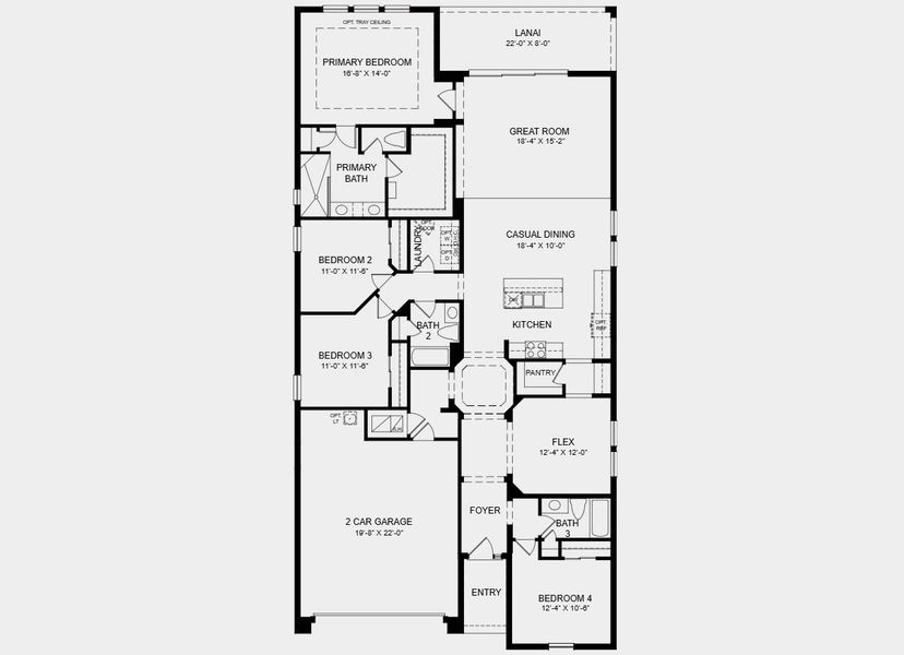 2D floor plan layout for the Grenada by Taylor Morrison in Westview, Poinciana, FL (Image 5). 2D floor plan layout for the Grenada by Taylor Morrison in Westview, Poinciana, FL (Image 5).