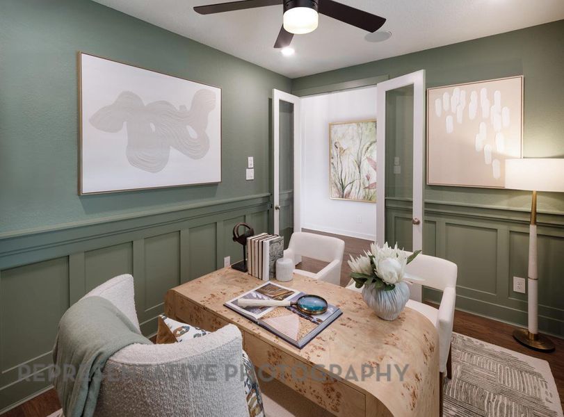 Furnished interior view inside a new home in Easton Park, Austin (Image 24).