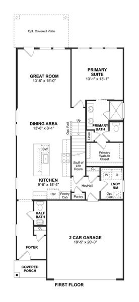 2D floor plan layout for the Seaview by K. Hovnanian® Homes in Bergamo, Katy, TX (Image 3). 2D floor plan layout for the Seaview by K. Hovnanian® Homes in Bergamo, Katy, TX (Image 3).