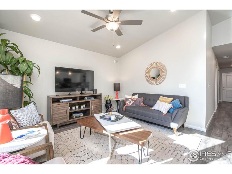 Furnished interior view inside a new home in Union Colony West, Evans (Image 12).